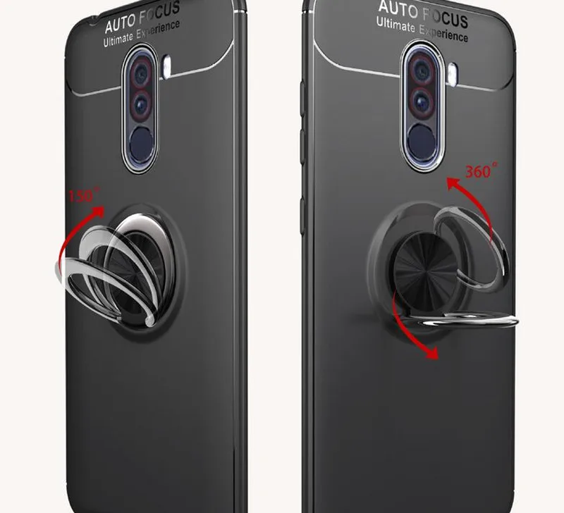 Чехол для телефона Xiaomi Pocophone F1 Mi8 SE кольцевой держатель бампер Mi A2 Lite max 2 3 A1 Redmi 6a 6