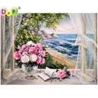 DPF цветы в море 5D Вышивка Рукоделие Алмазная мозаика квадратная домашний декор Алмазная вышивка алмазная живопись вышивка крестиком