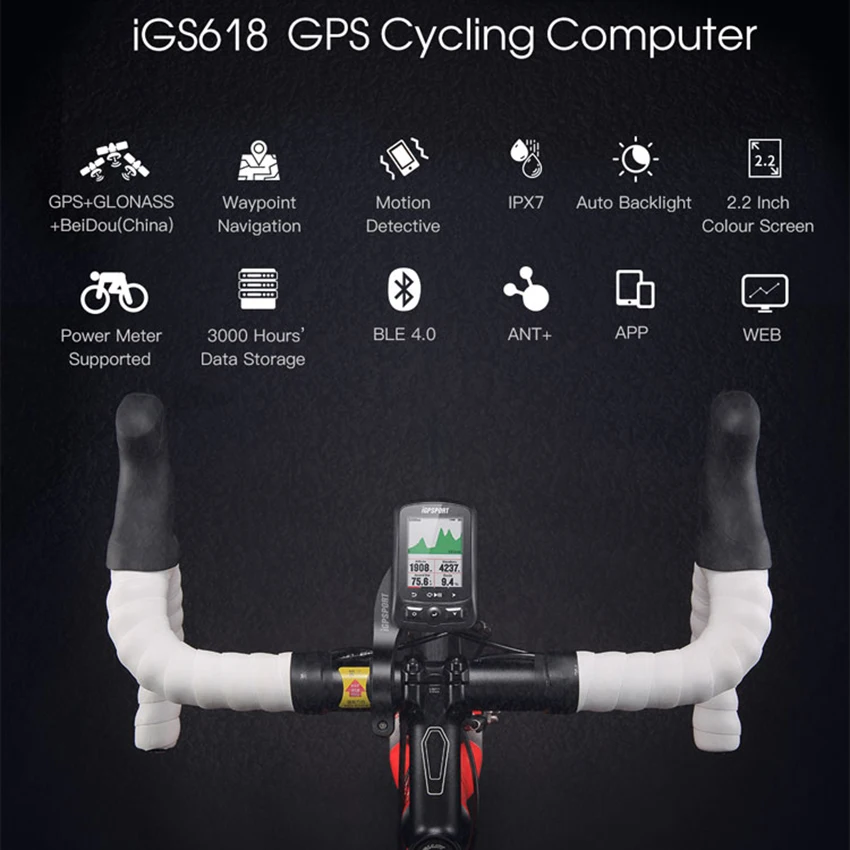 IGPSPORT 11 языков Ant + Bluetooth Аксессуары для велосипеда велосипедный измеритель