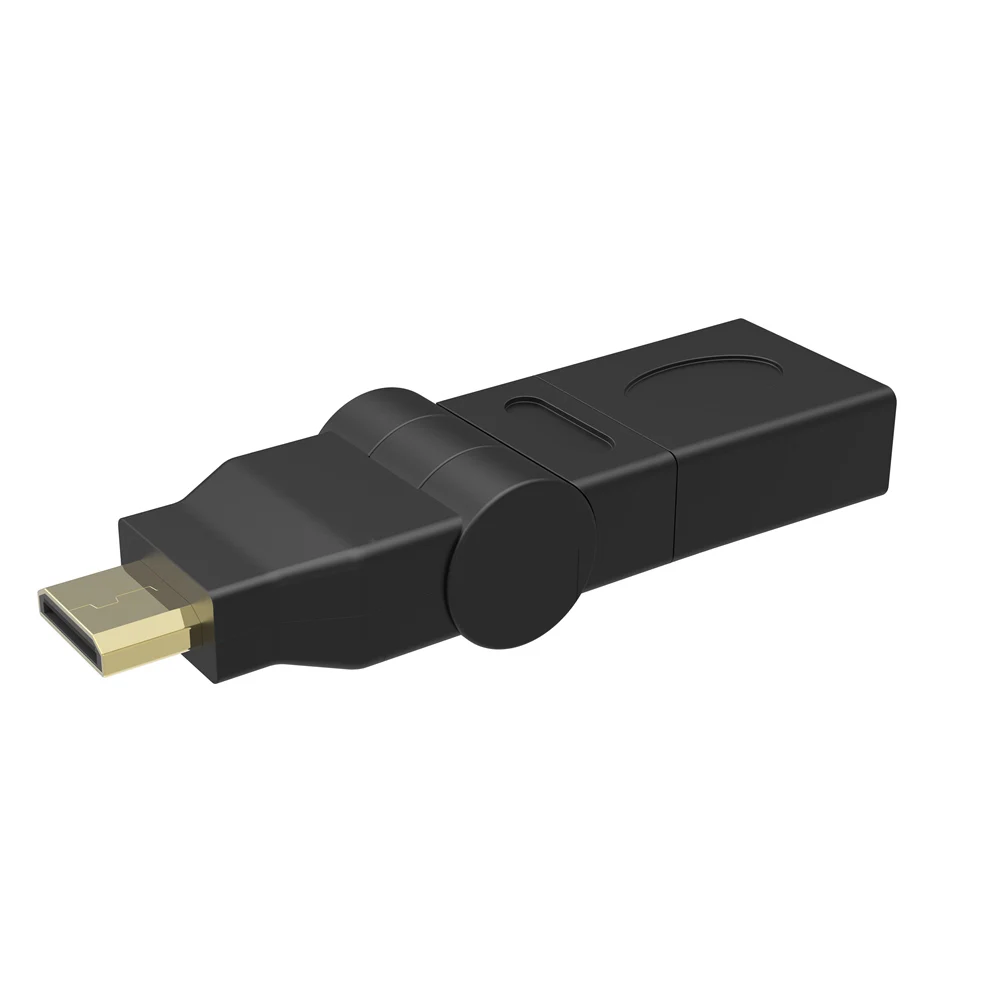 360 градусов угол Ethernet 1,4 в hdmi адаптер Mini HDMI в HDMI Женский адаптер конвертер для планшетных ПК ТВ камеры мобильного телефона