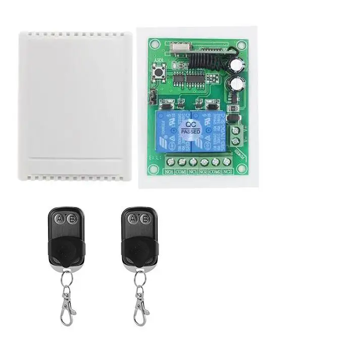 super universal DC12V 2CH RF wireless motor 12v dc learning code light switch 12 v door lock electronic +2*remote | Электроника