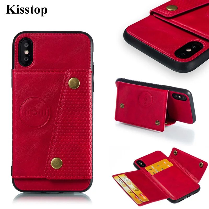Новый качественный чехол Kisstop из искусственной кожи для iPhone X 6 6s 7 8 Plus XS несколько