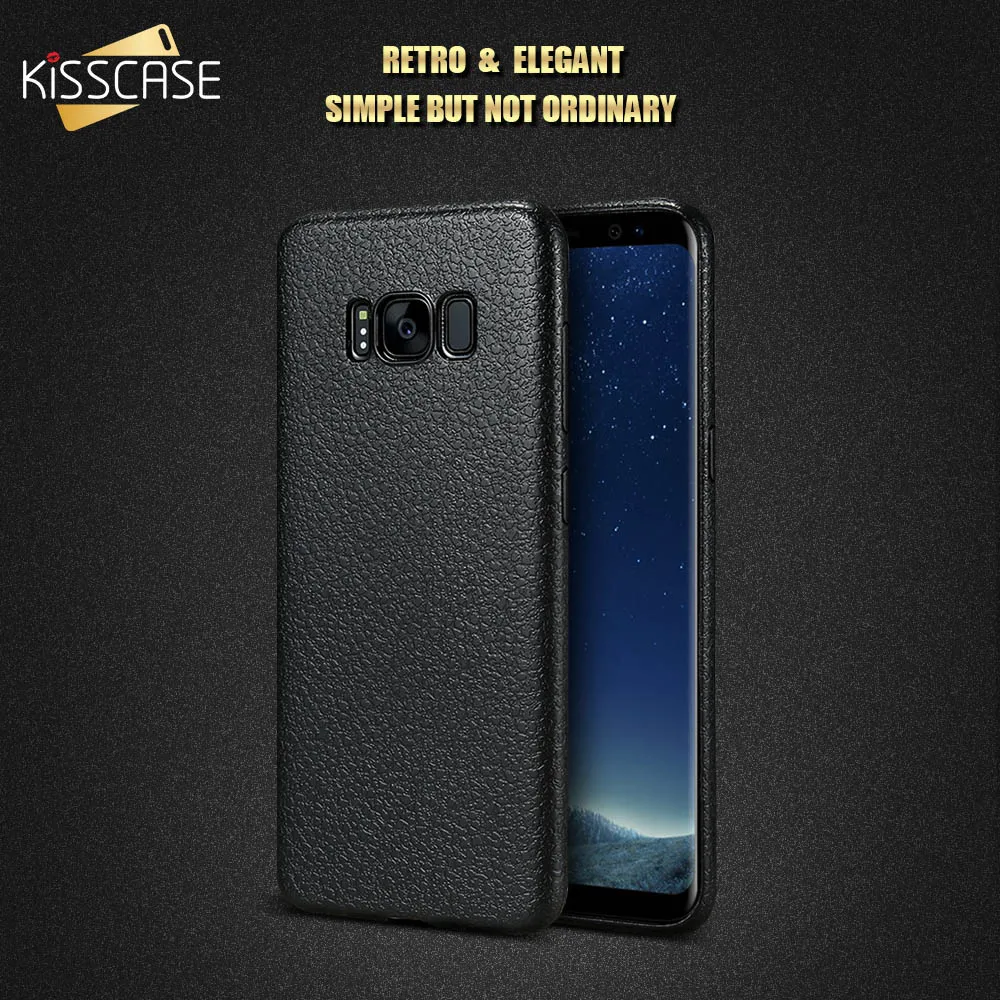 KISSCASE Ultra Thin Phone Case For Samsung Galaxy S8 S9 Plus Cover Leather Skin Shell Note 9 Cases |