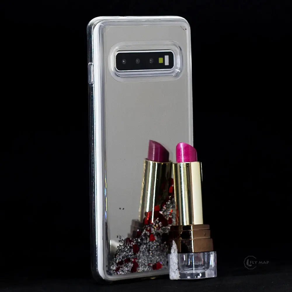 Зеркальная Вспышка чехол для SAMSUNG Galaxy S10 + Plus жидкий зыбучий песок телефона Coque 10S SM