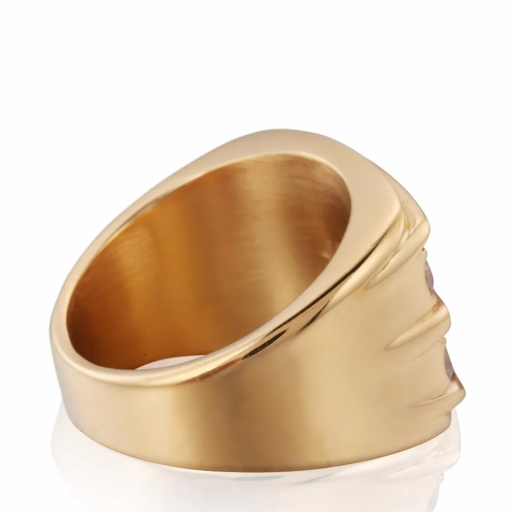 Мужские кольца из нержавеющей стали стразы желтого цвета масонские Свадебные