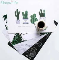 2pcs dining table insulation mat home cartoon restaurant waterproof placemat western dish pad placemat for dining table