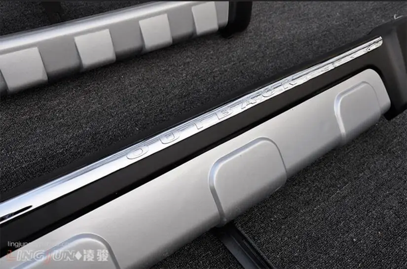 Высокое качество ABS хром для автомобиля передние+ задние защитные бамперы защита противоскользящая пластина подходит для Subaru Outback 2009 2010 2011 2012
