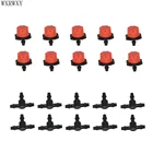 Насадка красная для системы капельного орошения, регулируемая, с 8 отверстиями, капельницы для орошения, 14 тройников, 200 шт.