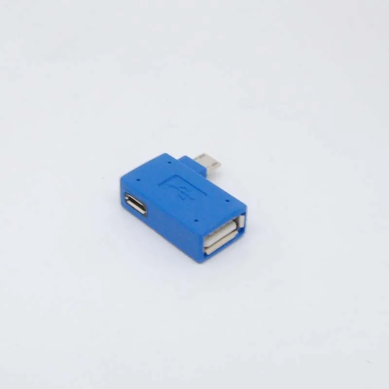 10 шт. OTG 90 градусов левый угол микро USB 2 0 хост-адаптер и мощность телефона планшета