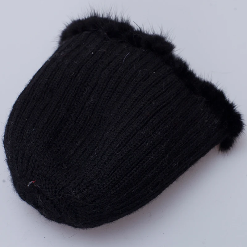 

JKP New natural Mink Fur Solid Hats For Women's Winter Hats 2018 Russia Fashion Caps Knit Hats DHY18-24