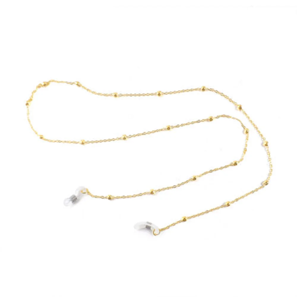 gold 1 шт., черные бусины, очки для чтения, очки, ремешок, шнур, цепочка, держатель, модный подарок для девушек, солнцезащитные очки, ремешок на шею, цепочки - Цвет: gold