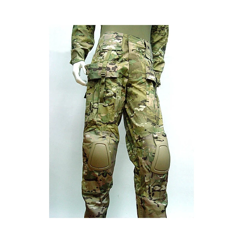 Военная боевая рубашка и брюки с налокотниками наколенниками Тактический костюм