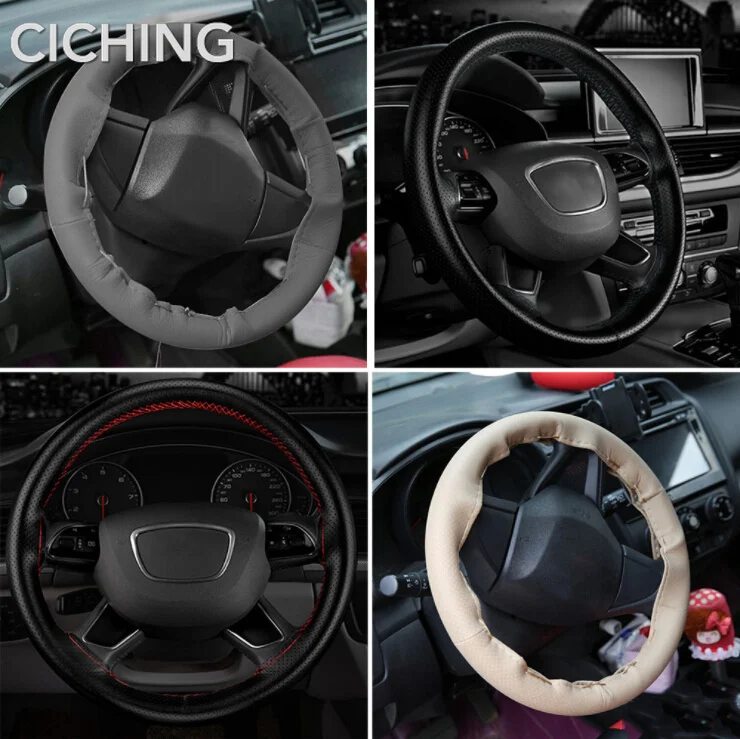 Кожаный чехол рулевого колеса автомобиля оплетка для Renault Megane 2 3 Duster Logan Clio 4 Laguna