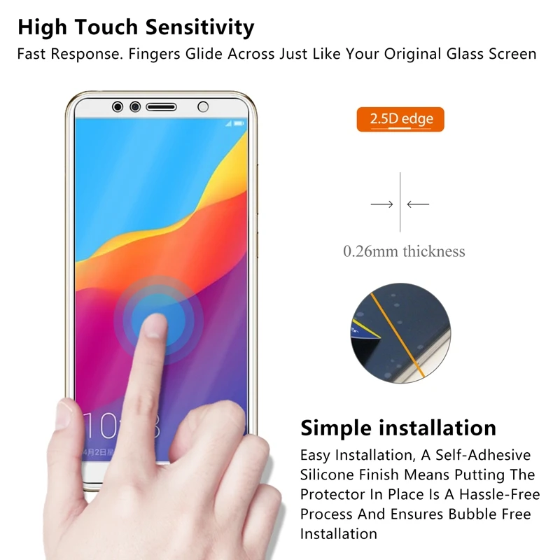 2.5D HD Премиум Закаленное стекло для Huawei Honor 7A защита экрана Y6 2018 покрытие анти