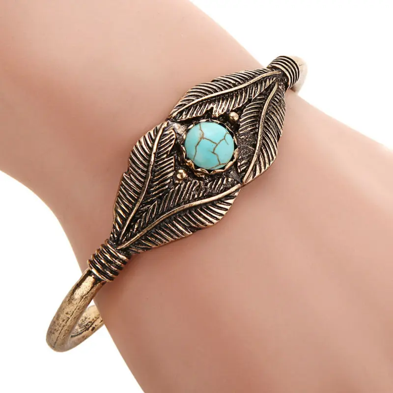 Женский Винтажный Браслет манжета с листьями из сплава|bangles fashion|fashion banglewholesale bangle