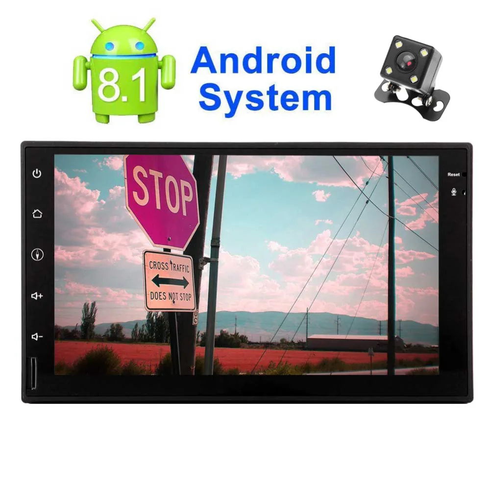 Android 8 1 автомобильный стерео с 2 Гб ОЗУ + 16 ПЗУ 7 дюймов 1024*600 сенсорный экран в тире