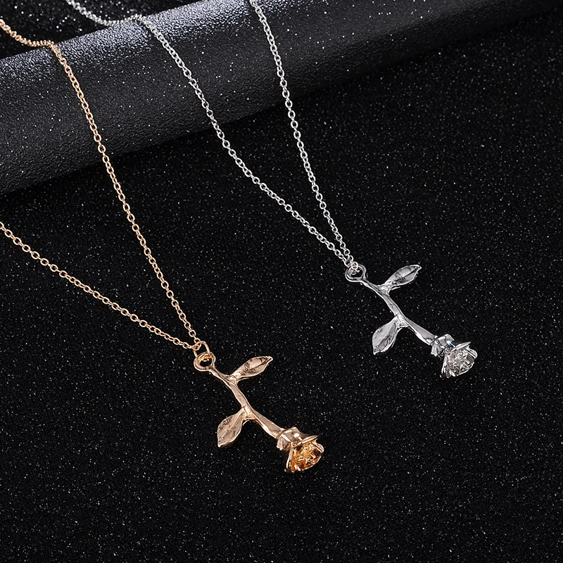 Beagloer Bijoux Femme колье Золотая Роза заявление Цепочки и ожерелья Для женщин макси