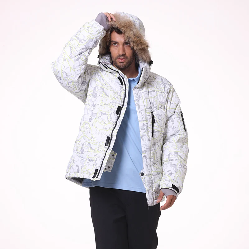 2020 Высокое Качество Пуховик Мужской Зимний Мужская Зимняя Куртка 80% Белая Утка