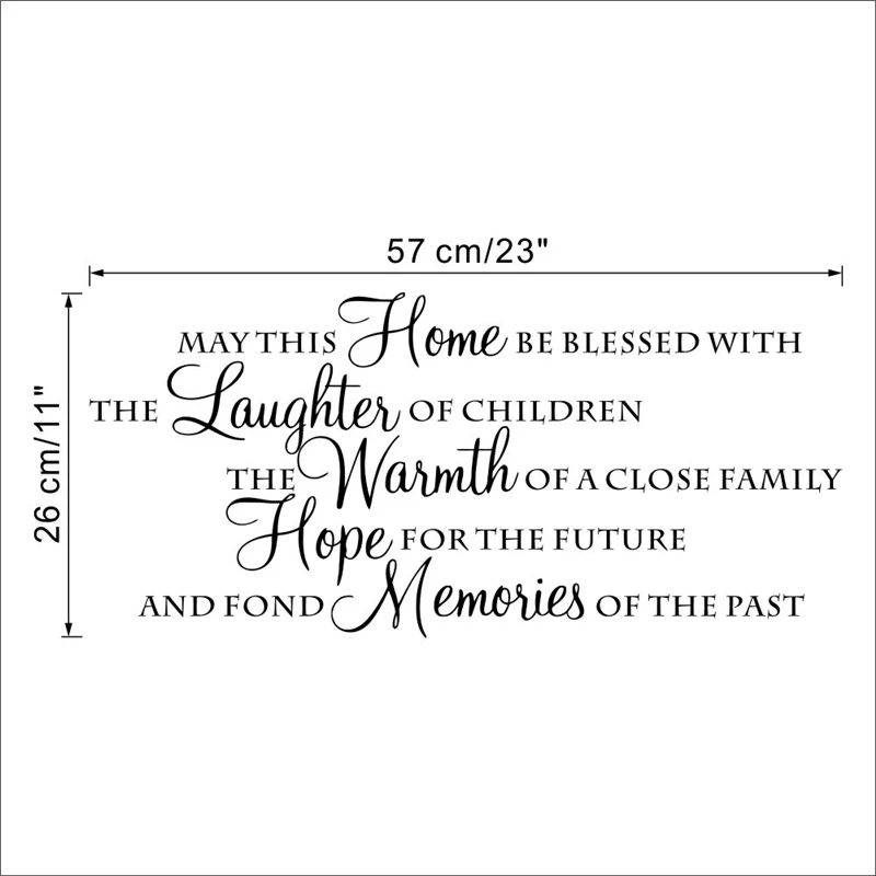 

may this home be blessed with the laughter of children quotes wall stickers home decor living room diy wall arts vinyl decals