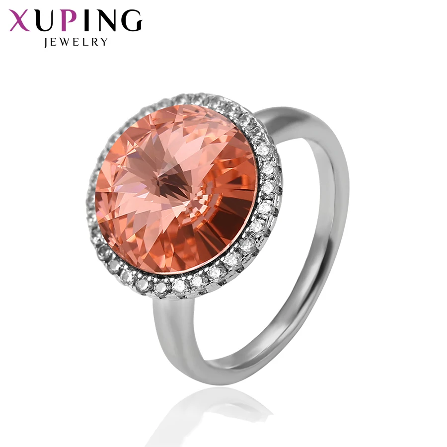 Xuping Роскошные геометрические кольца Сексуальные Кристаллы от Swarovski сладкие ювелирные изделия для женщин рождественские подарки S140.9-14526