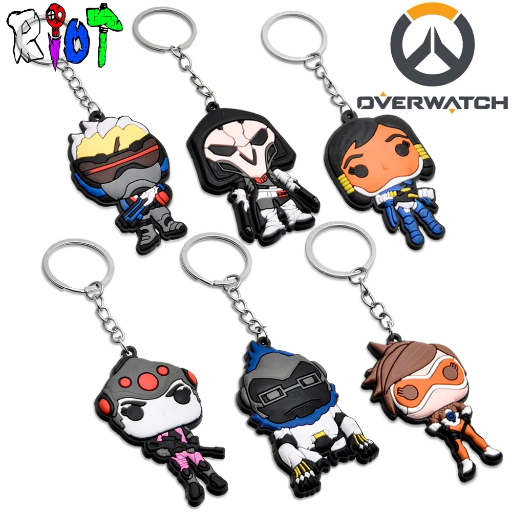OW Hero Reaper pharah soldier tracer серия брелок силиконовый Подвеска автомобиль chaveiro