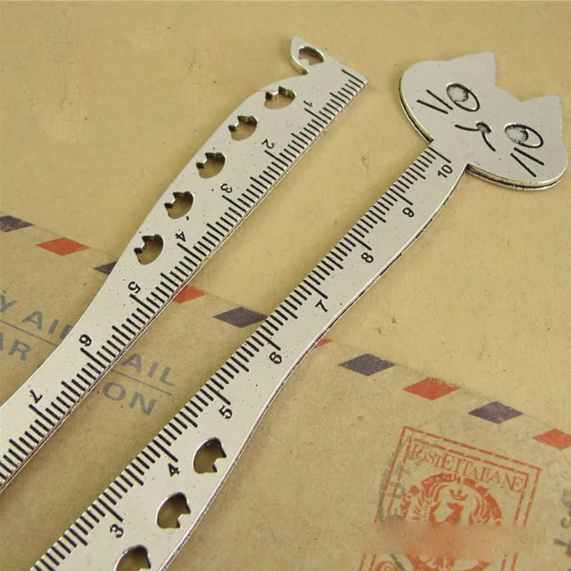 Античная винтажная металлическая линейка 5 шт./лот стильная для ключей с кошкой