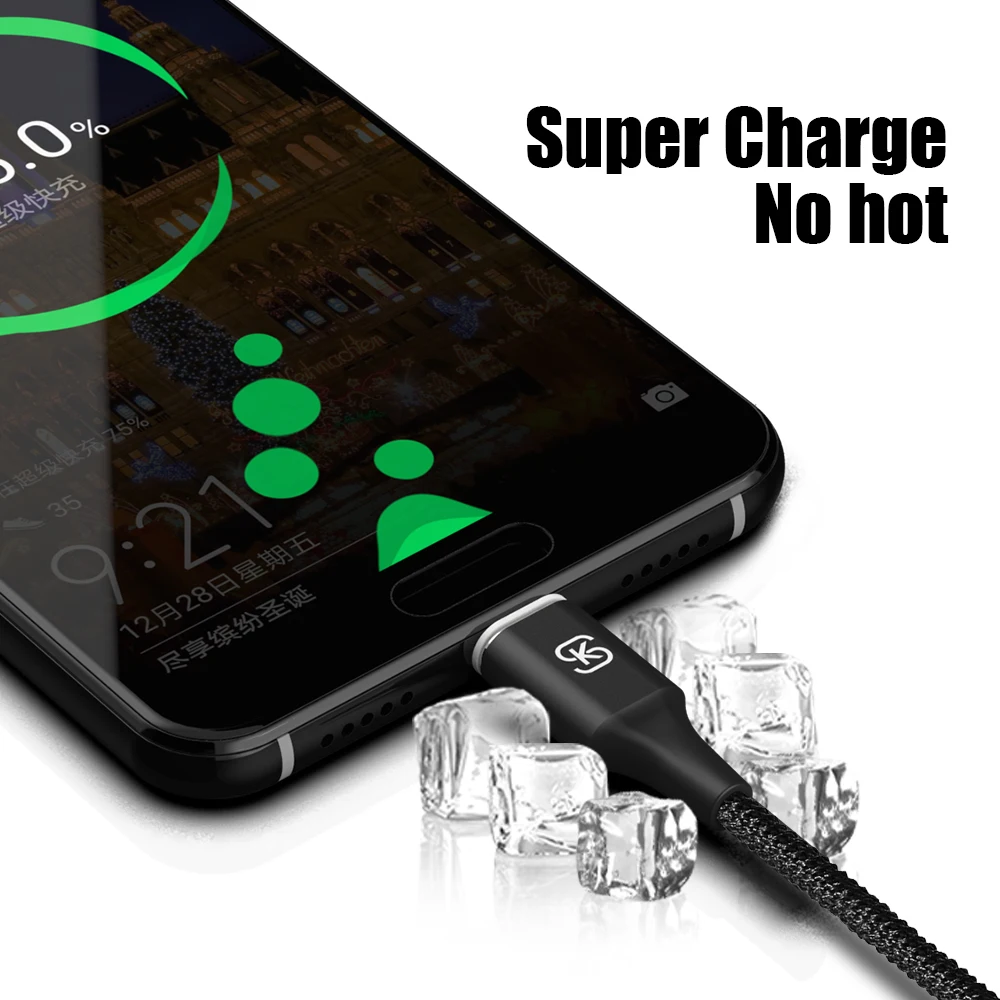 SIKAI 5A Магнитный зарядный кабель Micro USB C кабель для huawei p20 lite huawei p30 lite Pro Honor 20 mate 10 lite зарядный кабель