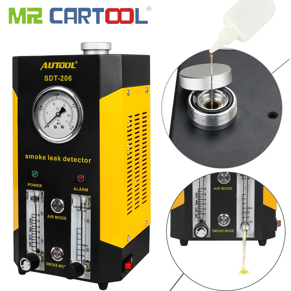 Mr Cartool Новый SDT-206 автомобиля дымовые машины утечка Определитель автомобильный