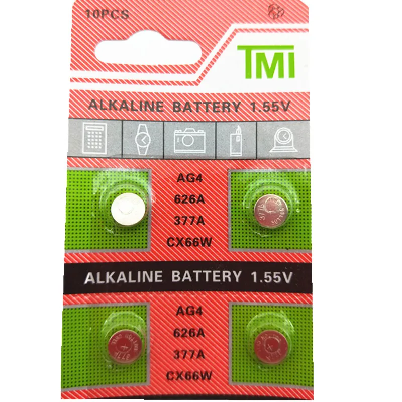 Хит продаж! 10 шт. AG4 кнопочные батарейки 1 55 в LR626 LR66 377 SR626SW 177 игрушки для мобильных