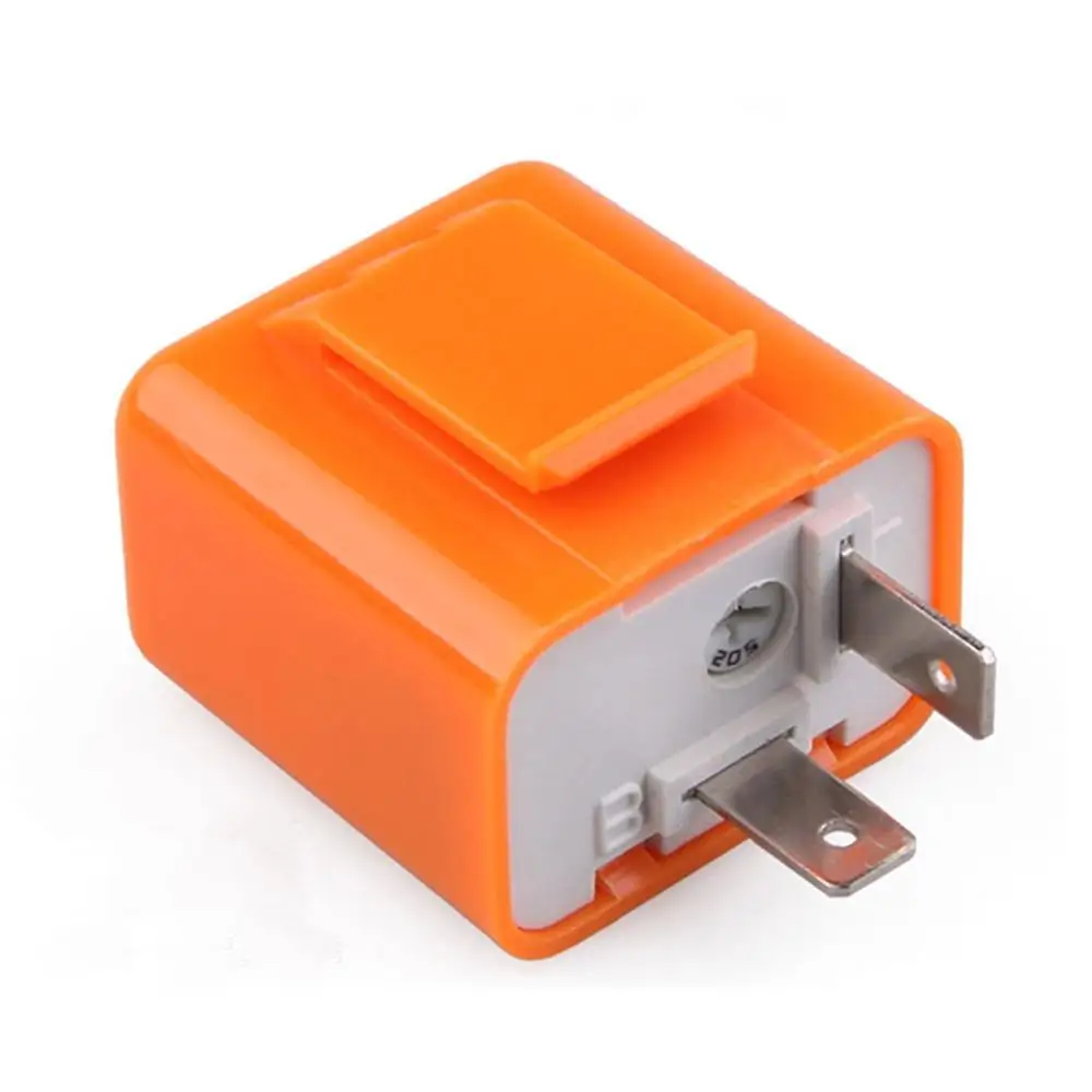 yellow 12V 2-контактный Регулируемая частота светодиодный поворотники фиксатор проблескового реле мотоцикл Hyper индикатор вспышки - Испускаемый цвет: yellow