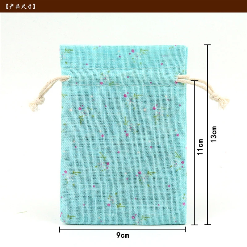 Floret style 9*13 см натуральные джутовые мешочки из джута подарочные конфеты бумажные