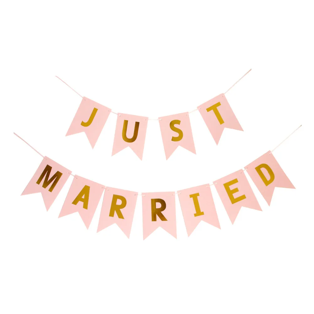 LAPHIL Mr Mrs Just Married Wedding Banner Paper Bunting Garland To be Bride Photo Booth Props Hen Party Photobooth Decor | Дом и сад