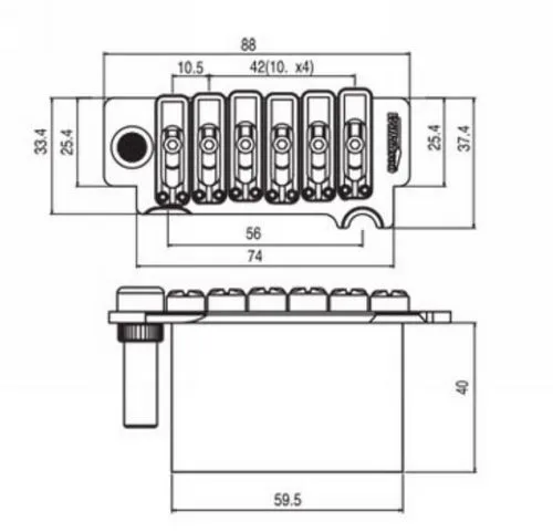 Бридж для гитары Wilkinson WVS 50 II K, хромированный, черный, из Кореи (art.: e8d51a8b65) - e8d51a8b65