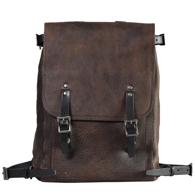 Винтажный рюкзак из натуральной кожи сумка mochilas escolares para adolescente meninas школьный для