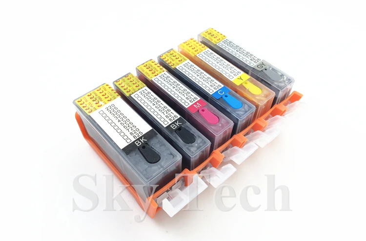 6PK полный картридж многоразового использования для PGI520 CLI521 костюм canon MP980 MP990 IP3680