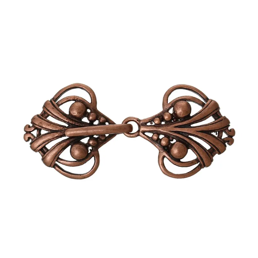 DoreenBeads медные зажимные застежки в форме сердца из античной меди 4 6 см x 2 1 (1 6/8 дюйма