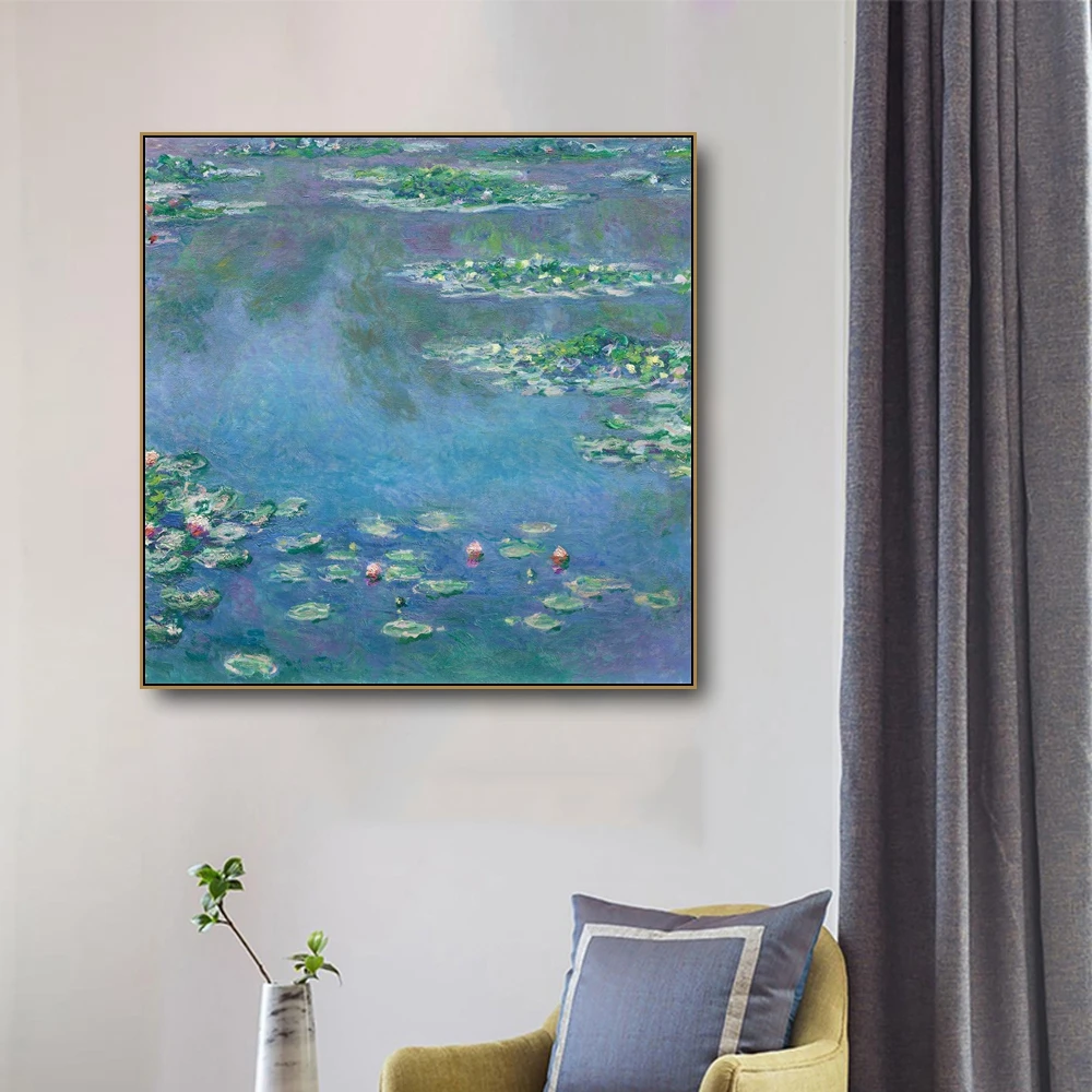 Принты водяной лилии от Monet знаменитая картина маслом декоративные картины