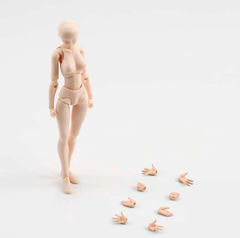 Горячие DIY фигуры Женская кожа цвет фигура Аниме Figma Archetype кукла ПВХ черный для