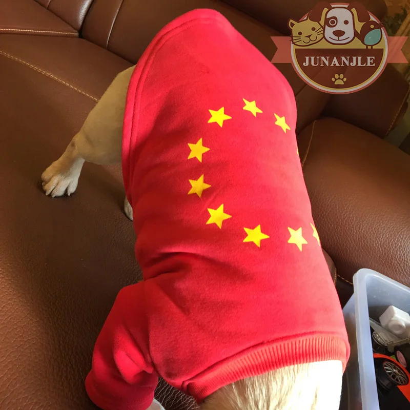 Весенне летняя повседневная одежда для собак свитшоты с принтом звезды щенков