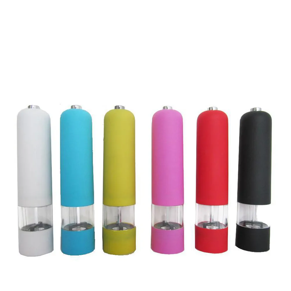 Electric salt and pepper grinder set with LED light battery operated mill adjustable coarseness | Дом и сад