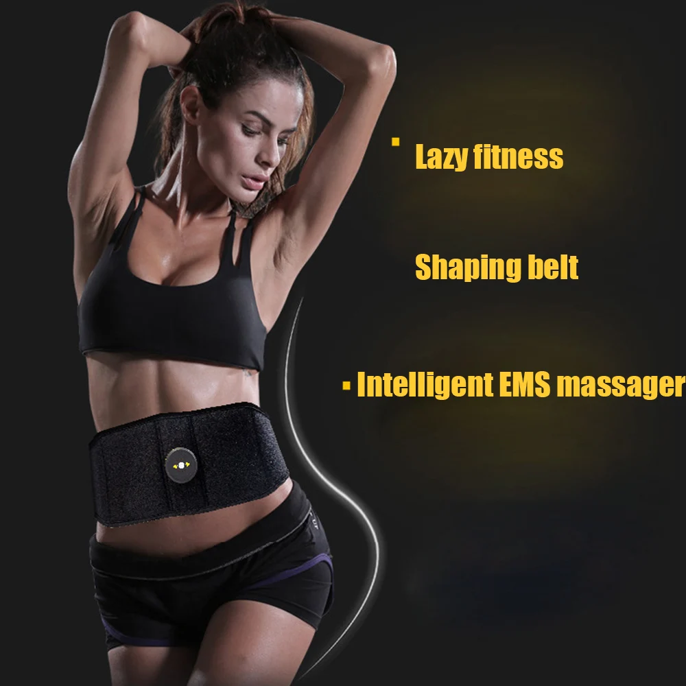

Abdominal Muscle Trainer Vibration Fitness Massager Waist Support EMS Stimulator Body Building Slimming Belt Workout Equipment