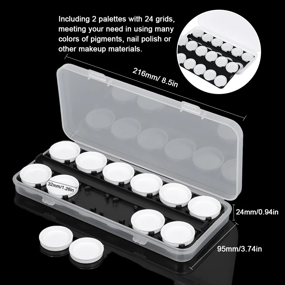 2 шт/24 Маникюр для ногтей сетка полировки палитра смешивания цветов блюдо