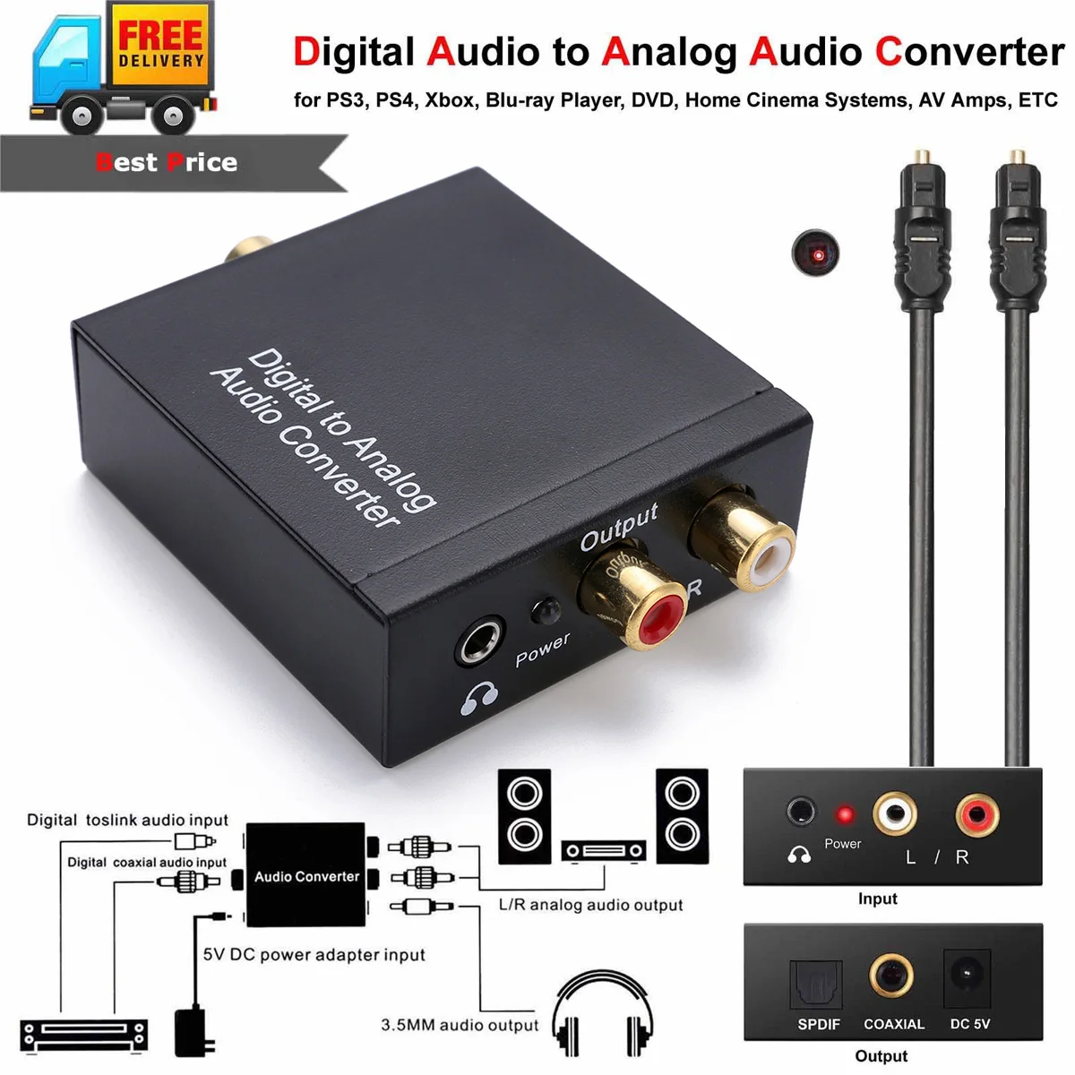Mayitr 1 шт. м оптический коаксиальный кабель Toslink + USB цифровой аналоговый аудио