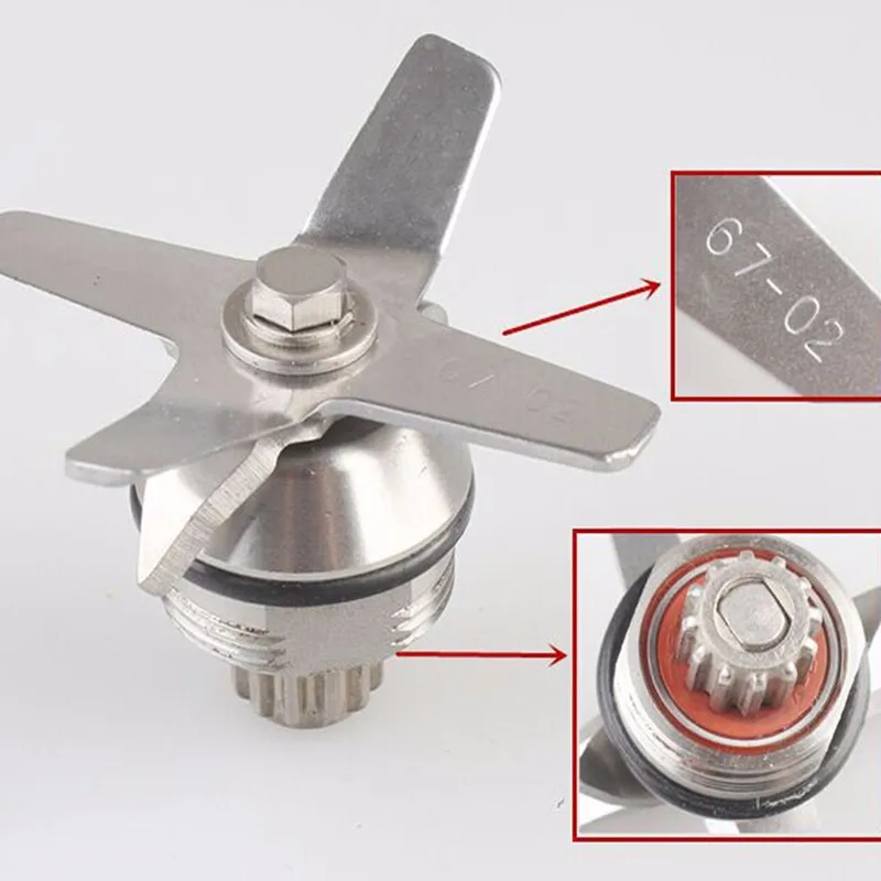 

10pcs TWK TM jtc 767 800 Blades Knife Ice Crusher for Juicer Blender Spare Parts Stainless Steel Hardened Six Mixing