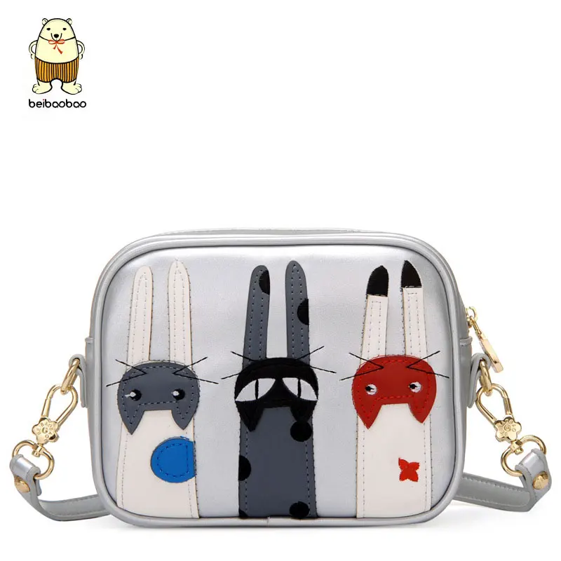 Beibaobao Cartoon Printing Design Lovely Cross-body Bags Leather Clutch Women Messenger Female Tote Bag Bolsas B097 | Багаж и сумки
