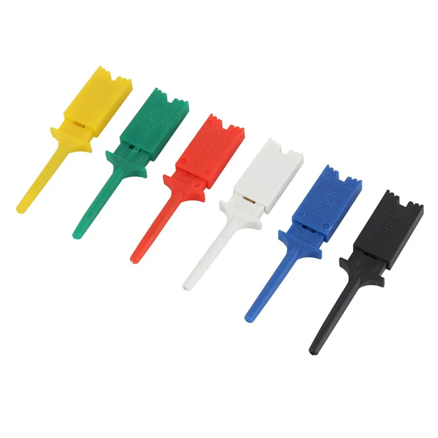 12 шт./Лот Мини захват 6 цветов тестовый зонд крючок для SMD IC тестовые зажимы