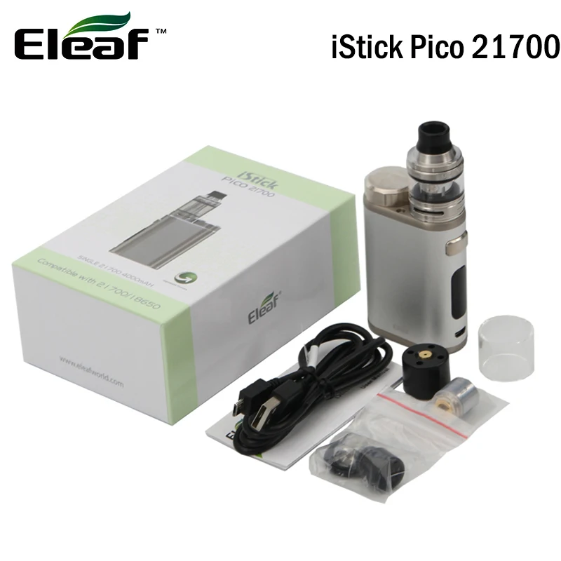 Набор Eleaf iStick Pico 21700 с атомайзером Ello 2 мл/4 мл 100 Вт вейп аккумулятором Iwith и