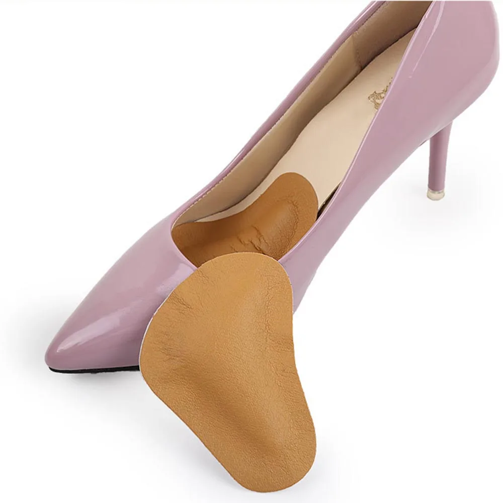 Кожаные ортопедические стельки поддержка свода стопы для женщин массажная