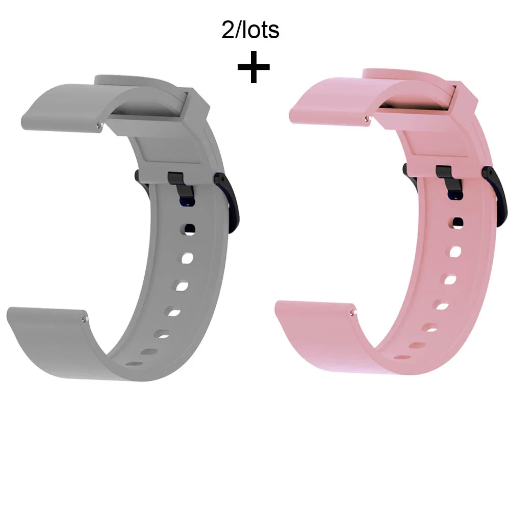 Grey-Pink Для Xiaomi Amazfit GTS браслет Amazfit Bip ремешок для часов Amazfit GTR 42 мм силиконовый ремешок для часов - Цвет: Grey-Pink