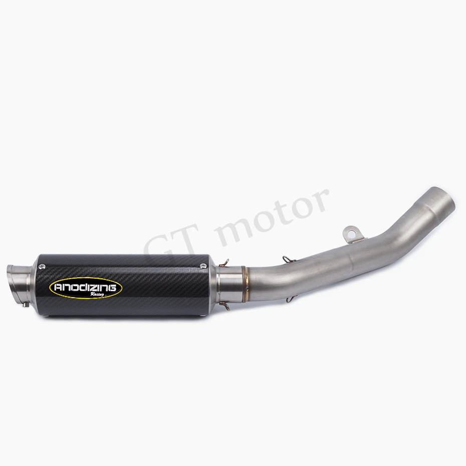 GT Motor -FOR Kawasaki Z800 Z 800 2013-2016 Carbon Fiber Exhaust Muffler Pipe Link middle Escape SLIP ON | Автомобили и мотоциклы